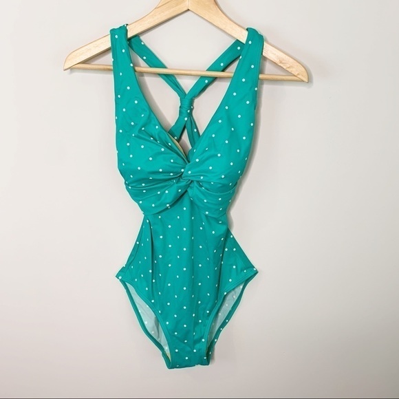 LL Bean Polka Dot One-Piece Swimsuit - Picture 3 of 6